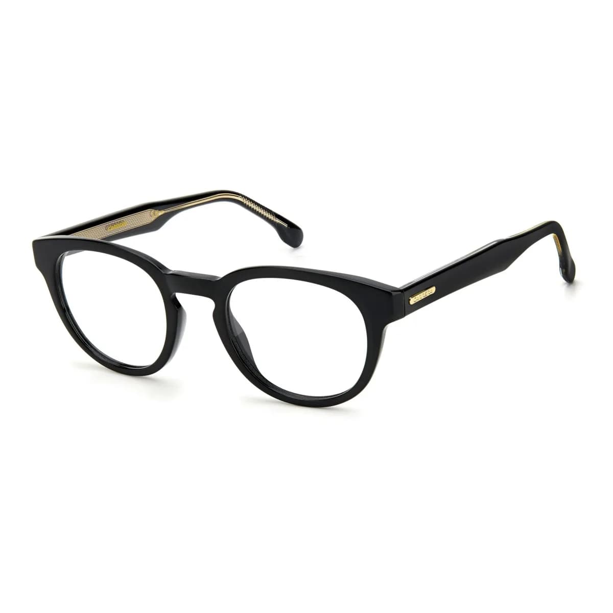 Ανδρικός σκελετός οράσεως Carrera 250 από μαύρο acetate με στρογγυλό σχήμα, μπροστινή όψη