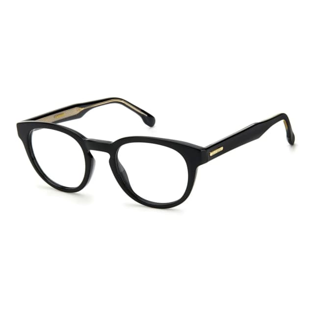 Ανδρικός σκελετός οράσεως Carrera 250 από μαύρο acetate με στρογγυλό σχήμα, μπροστινή όψη
