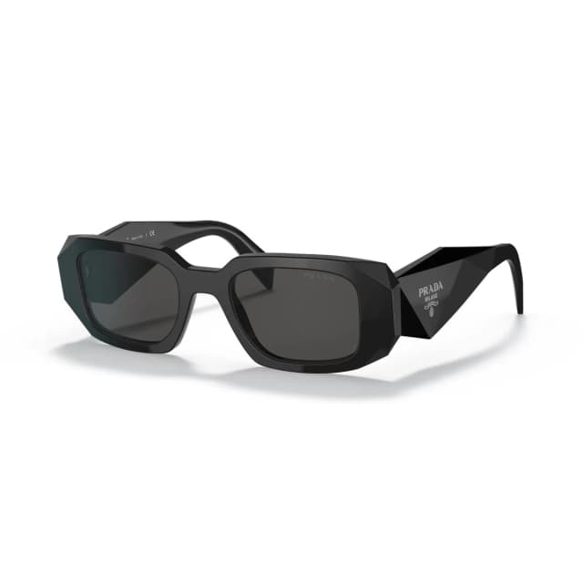 Γυαλιά ηλίου Prada Symbole PR 17WS με μαύρο σκελετό acetate και σκούρους γκρι φακούς, μπροστινή όψη