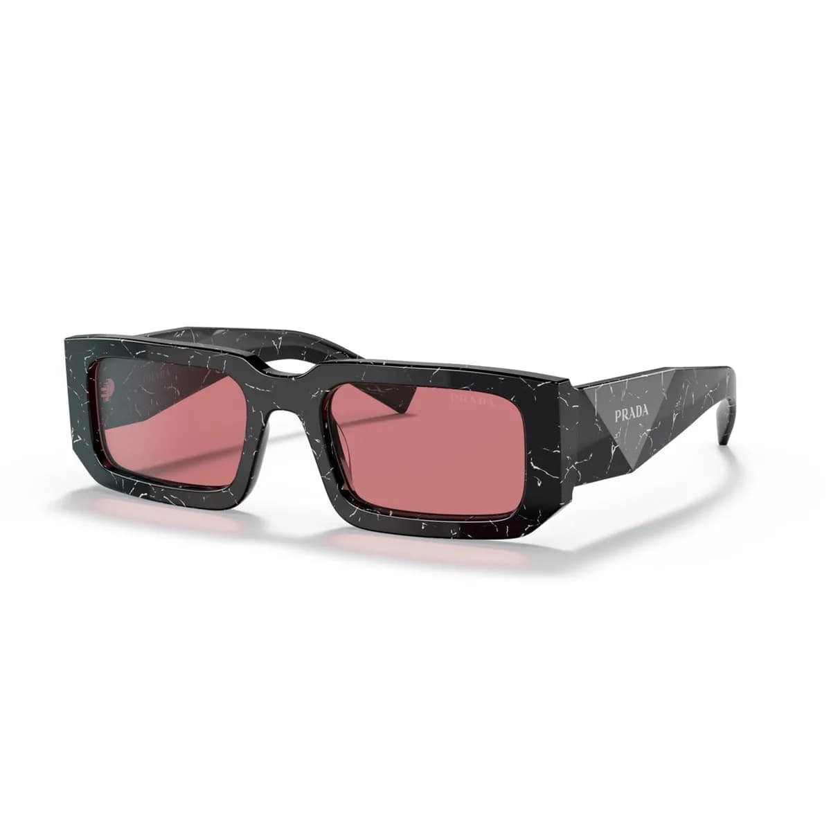 Prada PR 06YS 05W06O, unisex γυαλιά ηλίου με ασπρόμαυρο abstract σκελετό acetate