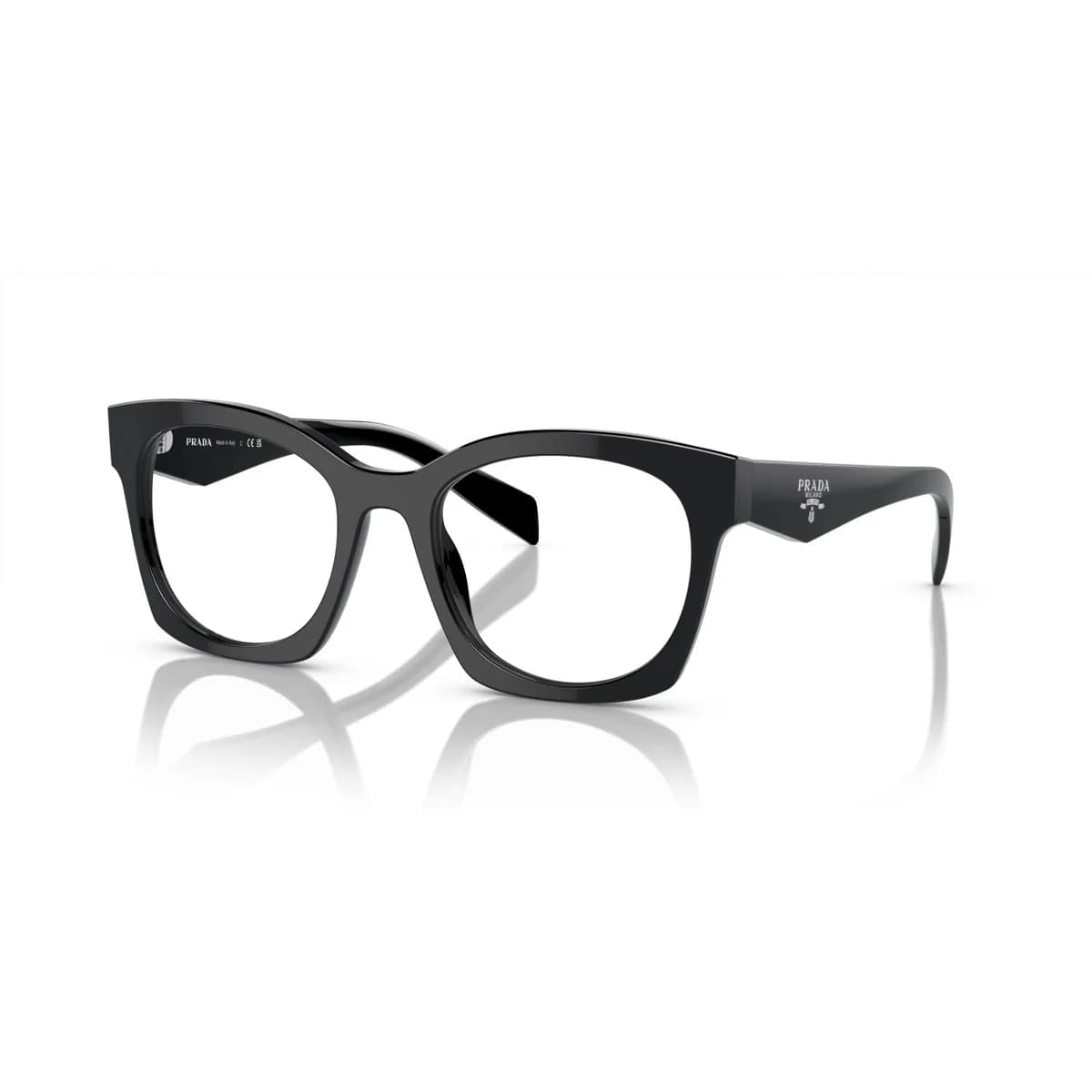 Σκελετός οράσεως Prada PR A05V από μαύρο acetate σε σχήμα πεταλούδας, μπροστινή όψη