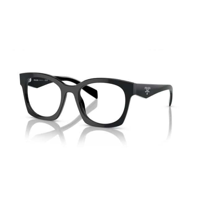 Σκελετός οράσεως Prada PR A05V από μαύρο acetate σε σχήμα πεταλούδας, μπροστινή όψη